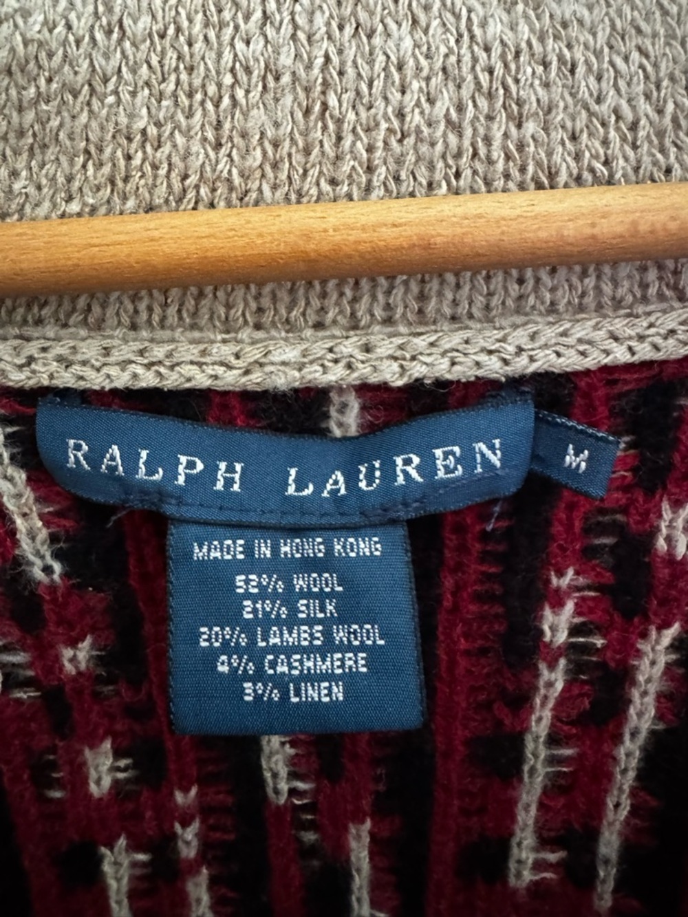 Ralph Lauren Southwestern Cardigan Shawl Collar Luxury knit M - Picture 4 of 6